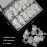 Ranrose Short Nail Tips- 600PCS Oval Half Cover False Tips 12 Sizes Round Acrylic Nails With Box