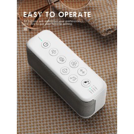 OnLyee Sound Machine for Adults, USB Rechargeable White Noise Machine for Office Privacy & Noise Canceling, 42 Soothing Sound with Lullabies & Fan Sounds, Auto-Off Timer & 8-Level Volume Control