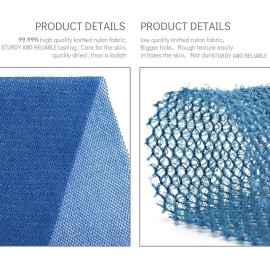 3 Pieces African Bath Sponge African Net Long Net Bath Sponge Exfoliating Shower Body Scrubber Back Scrubber Skin Smoother,Great for Daily Use (Blue) 3 Pieces African Bath Sponge African Net Long Net Bath Sponge Exfoliating Shower Body Scrubber Back Scrubber Skin Smoother,Great for Daily Use (Blue)