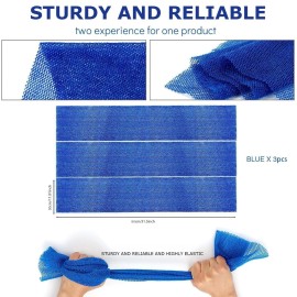 3 Pieces African Bath Sponge African Net Long Net Bath Sponge Exfoliating Shower Body Scrubber Back Scrubber Skin Smoother,Great for Daily Use (Blue) 3 Pieces African Bath Sponge African Net Long Net Bath Sponge Exfoliating Shower Body Scrubber Back Scrubber Skin Smoother,Great for Daily Use (Blue)