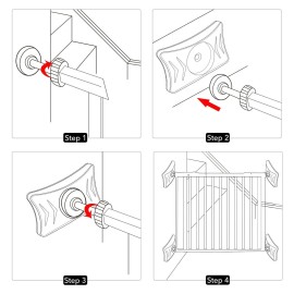 Baby Gate Wall Protector 4 Pack Dog Gates Wall Cups Protect Walls & Doorways from Pet for Child Pressure Mounted Stair Safety Gate- Fit All Safety Gate Baby Gate Wall Protector 4 Pack Dog Gates Wall Cups Protect Walls & Doorways from Pet for Child Pressure Mounted Stair Safety Gate- Fit All Safety Gate