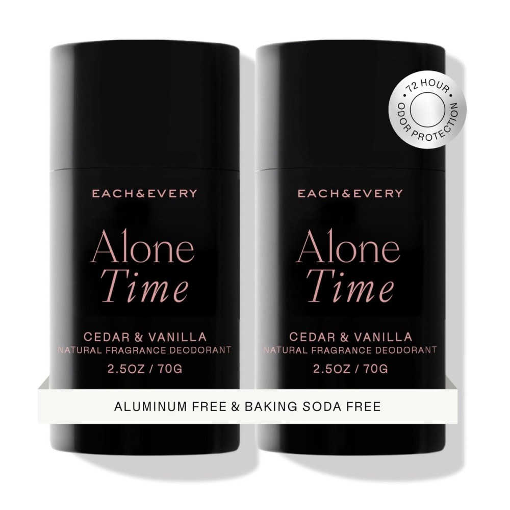 Each & Every Aluminum Free Deodorant for Men & Women, Cedar & Vanilla - All Natural Deodorant for Sensitive Skin, EWG Verified - Clean, Baking Soda Free, Plant-Based Fragrance - 2.5oz, 2 Pack Each & Every Aluminum Free Deodorant for Men & Women, Cedar & Vanilla - All Natural Deodorant for Sensitive Skin, EWG Verified - Clean, Baking Soda Free, Plant-Based Fragrance - 2.5oz, 2 Pack