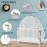 Baby Crib Tent Safety Net, Durable Strong Self-Locking Zippers, Protects from Climbing Out and, Insects, Mosquitoes, Installs with Rods (Crib 52.25 - 28.25)