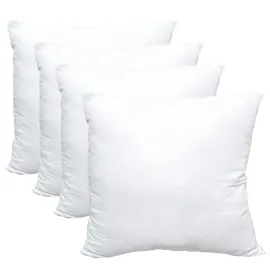 Obruosci Luxury Pillow Inserts, Pack of 4, 16 x 16 inches Hypoallergenic Ultra Soft White Polyester Microfiber Durable Couch Cushion Fillers Obruosci Luxury Pillow Inserts, Pack of 4, 16 x 16 inches Hypoallergenic Ultra Soft White Polyester Microfiber Durable Couch Cushion Fillers