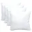 Obruosci Luxury Pillow Inserts, Pack of 4, 16 x 16 inches Hypoallergenic Ultra Soft White Polyester Microfiber Durable Couch Cushion Fillers
