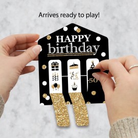 Big Dot of Happiness Adult 50th Birthday - Gold - Birthday Party Game Pickle Cards - Pull Tabs 3-in-a-Row - Set of 12 Big Dot of Happiness Adult 50th Birthday - Gold - Birthday Party Game Pickle Cards - Pull Tabs 3-in-a-Row - Set of 12