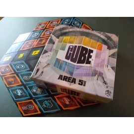 Greater Than Games | The Cube: Area 51 | Strategy Board Game | Tile Placement and Area Control | 2 to 4 Players | 45 Minutes | Ages 14+