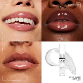 NYX PROFESSIONAL MAKEUP Butter Gloss, Non-Sticky Lip Gloss - Sugar Glass ,Clear NYX PROFESSIONAL MAKEUP Butter Gloss, Non-Sticky Lip Gloss - Sugar Glass ,Clear
