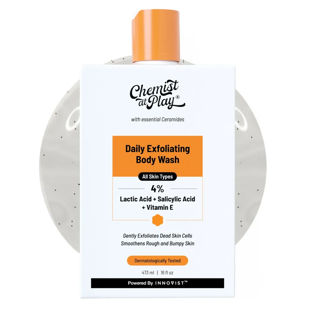 Chemist At Play Body Wash Exfoliating For Dry Rough Bumpy Strawberry Skin With 1% Salicylic Acid 2% Lactic Acid And Ceramides For Men And Women 16 Ounce Chemist At Play Body Wash Exfoliating For Dry Rough Bumpy Strawberry Skin With 1% Salicylic Acid 2% Lactic Acid And Ceramides For Men And Women 16 Ounce
