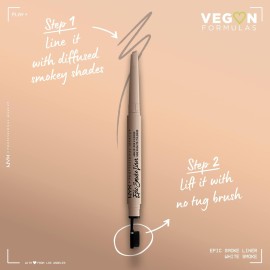 NYX PROFESSIONAL MAKEUP Epic Smoke Liner, Vegan Smokey Eyeliner - White Smoke (Off White Cream) NYX PROFESSIONAL MAKEUP Epic Smoke Liner, Vegan Smokey Eyeliner - White Smoke (Off White Cream)