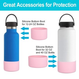 DBIW Silicone Boot for Hydroflask 12 16 18 20 21 24 OZ Water Bottle, Bottom Boots Protector Bumper for 30 40 OZ Stanley Cup, Accessories Anti-slip, Protective Sleeve Tumbler Cover, Light Pink DBIW Silicone Boot for Hydroflask 12 16 18 20 21 24 OZ Water Bottle, Bottom Boots Protector Bumper for 30 40 OZ Stanley Cup, Accessories Anti-slip, Protective Sleeve Tumbler Cover, Light Pink