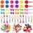 Giegxin 60 Pcs Self Hinge Hair Barrettes Ball Bubble Hair Accessories for Girls Set Plastic Girls Barrettes Clips Assorted Elastic Ponytail Holder Toddler Ball Ties(ovely Style)