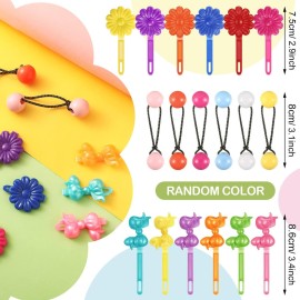 Giegxin 60 Pcs Self Hinge Hair Barrettes Ball Bubble Hair Accessories for Girls Set Plastic Girls Barrettes Clips Assorted Elastic Ponytail Holder Toddler Ball Ties(ovely Style) Giegxin 60 Pcs Self Hinge Hair Barrettes Ball Bubble Hair Accessories for Girls Set Plastic Girls Barrettes Clips Assorted Elastic Ponytail Holder Toddler Ball Ties(ovely Style)