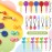 Giegxin 60 Pcs Self Hinge Hair Barrettes Ball Bubble Hair Accessories for Girls Set Plastic Girls Barrettes Clips Assorted Elastic Ponytail Holder Toddler Ball Ties(ovely Style)