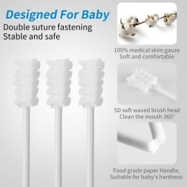 Mokoala 60Pcs Baby Tongue Cleaner, Baby Toothbrush, Disposable Infant Mouth Cleaner, Soft Gauze Toohthbrush Toddler Oral Cleaning Stick Dental Care for 0-36 Month Newborn Mokoala 60Pcs Baby Tongue Cleaner, Baby Toothbrush, Disposable Infant Mouth Cleaner, Soft Gauze Toohthbrush Toddler Oral Cleaning Stick Dental Care for 0-36 Month Newborn