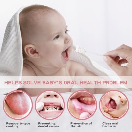 Mokoala 60Pcs Baby Tongue Cleaner, Baby Toothbrush, Disposable Infant Mouth Cleaner, Soft Gauze Toohthbrush Toddler Oral Cleaning Stick Dental Care for 0-36 Month Newborn Mokoala 60Pcs Baby Tongue Cleaner, Baby Toothbrush, Disposable Infant Mouth Cleaner, Soft Gauze Toohthbrush Toddler Oral Cleaning Stick Dental Care for 0-36 Month Newborn