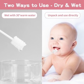 Mokoala 60Pcs Baby Tongue Cleaner, Baby Toothbrush, Disposable Infant Mouth Cleaner, Soft Gauze Toohthbrush Toddler Oral Cleaning Stick Dental Care for 0-36 Month Newborn Mokoala 60Pcs Baby Tongue Cleaner, Baby Toothbrush, Disposable Infant Mouth Cleaner, Soft Gauze Toohthbrush Toddler Oral Cleaning Stick Dental Care for 0-36 Month Newborn