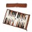 YOBRO Travel Backgammon Sets for Adults, Classic PU Leather Roll-Up Backgammon Board Game Gift for Kids, Portable & Lightweight Travel Style for Indoor Outdoor, Funny Family Game