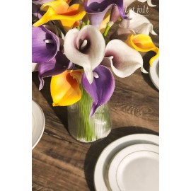 Letjolt Calla Lily Purple Artificial Flowers 12Pcs Table Flower Decor Faux Calla Lilies Bouquet for Wedding Bride Shower Home Decoration, Purple Letjolt Calla Lily Purple Artificial Flowers 12Pcs Table Flower Decor Faux Calla Lilies Bouquet for Wedding Bride Shower Home Decoration, Purple