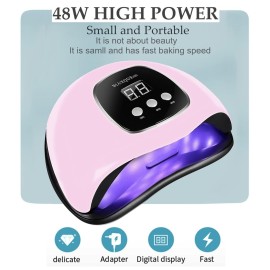 BIGBEAR UV Light for Nails, 48W UV LED Nail Lamp for Gel Polish, Fast Nail Dryer with Automatic Sensor, 3 Timer Setting, Small and Portable, LED Nail Light for Fingernail and Toenail Nail BIGBEAR UV Light for Nails, 48W UV LED Nail Lamp for Gel Polish, Fast Nail Dryer with Automatic Sensor, 3 Timer Setting, Small and Portable, LED Nail Light for Fingernail and Toenail Nail