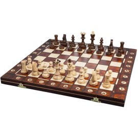 Chess and games shop Muba Beautiful Handcrafted Wooden Chess Set with Board and Chess Pieces - Gift idea Products (16inch (40 cm)), 1-2 Players