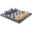 Chess and games shop Muba Beautiful Handcrafted Wooden Chess Set with Wooden Board and Handcrafted Chess Pieces - Gift idea Products (12.5\'\' (32 cm) Blue)
