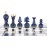 Chess and games shop Muba Beautiful Handcrafted Wooden Chess Set with Wooden Board and Handcrafted Chess Pieces - Gift idea Products (12.5\'\' (32 cm) Blue)
