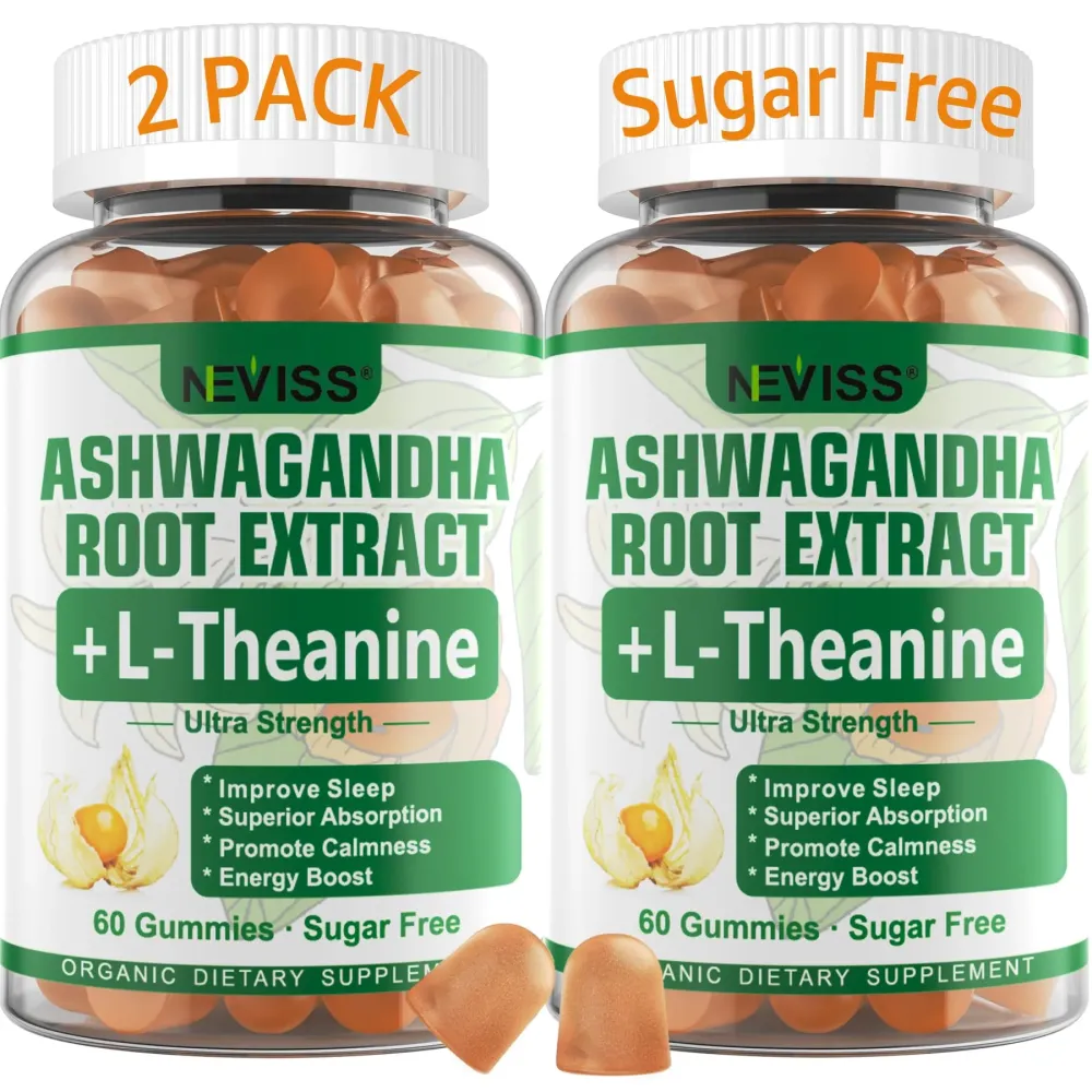 NEVISS Ashwagandha Gummies 2000mg, Feel Refreshed, Plus Proprietary Blend with L-Theanine, 5-HTP, Lemon Balm, Magnesium for Calm, Zzzs & Relaxation Support, 120 Count NEVISS Ashwagandha Gummies 2000mg, Feel Refreshed, Plus Proprietary Blend with L-Theanine, 5-HTP, Lemon Balm, Magnesium for Calm, Zzzs & Relaxation Support, 120 Count