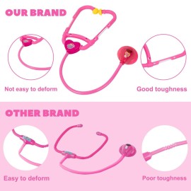 Liberry Doctor Kit for Toddlers 3-5 Years Old, 18-Piece Doctor Bag Pretend Play Toys, Durable Medical Kit with Toy Stethoscope, Pink Doctor Gift for Girls Liberry Doctor Kit for Toddlers 3-5 Years Old, 18-Piece Doctor Bag Pretend Play Toys, Durable Medical Kit with Toy Stethoscope, Pink Doctor Gift for Girls
