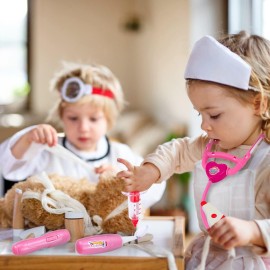 Liberry Doctor Kit for Toddlers 3-5 Years Old, 18-Piece Doctor Bag Pretend Play Toys, Durable Medical Kit with Toy Stethoscope, Pink Doctor Gift for Girls Liberry Doctor Kit for Toddlers 3-5 Years Old, 18-Piece Doctor Bag Pretend Play Toys, Durable Medical Kit with Toy Stethoscope, Pink Doctor Gift for Girls