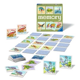 Ravensburger Dinosaur Memory Game - Fun & Fast Brain Teaser for Kids 3+ | Vibrant Dinosaur Images | Easy to Learn for Birthdays and Holidays | Quality Family Time Activity Ravensburger Dinosaur Memory Game - Fun & Fast Brain Teaser for Kids 3+ | Vibrant Dinosaur Images | Easy to Learn for Birthdays and Holidays | Quality Family Time Activity