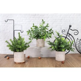 Der Rose 3 Pack Mini Potted Fake Plants Artificial Plastic Eucalyptus Plants for Home Office Desk Farmhouse Room Decor Der Rose 3 Pack Mini Potted Fake Plants Artificial Plastic Eucalyptus Plants for Home Office Desk Farmhouse Room Decor