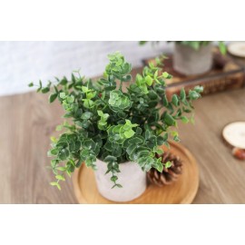 Der Rose 3 Pack Mini Potted Fake Plants Artificial Plastic Eucalyptus Plants for Home Office Desk Farmhouse Room Decor Der Rose 3 Pack Mini Potted Fake Plants Artificial Plastic Eucalyptus Plants for Home Office Desk Farmhouse Room Decor