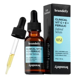 Brandefy Vitamin C Face Serum 15% L. Ascorbic Acid, Ferulic Acid .5% + Vitamin E for Self Care and Beauty, Face Dark Spot Corrector and Anti Aging 1oz, Made In The USA Brandefy Vitamin C Face Serum 15% L. Ascorbic Acid, Ferulic Acid .5% + Vitamin E for Self Care and Beauty, Face Dark Spot Corrector and Anti Aging 1oz, Made In The USA