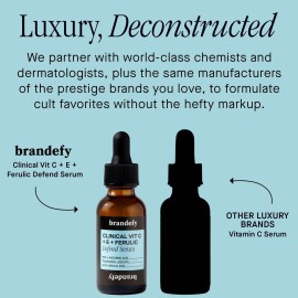 Brandefy Vitamin C Face Serum 15% L. Ascorbic Acid, Ferulic Acid .5% + Vitamin E for Self Care and Beauty, Face Dark Spot Corrector and Anti Aging 1oz, Made In The USA Brandefy Vitamin C Face Serum 15% L. Ascorbic Acid, Ferulic Acid .5% + Vitamin E for Self Care and Beauty, Face Dark Spot Corrector and Anti Aging 1oz, Made In The USA