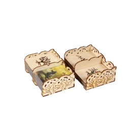 The Broken Token Everdell Board Game Compatible Box Organizer - Wood Storage Box with Multiple Adjustable Trays for Tokens, Coins, and Cards - Wooden Game Organizer
