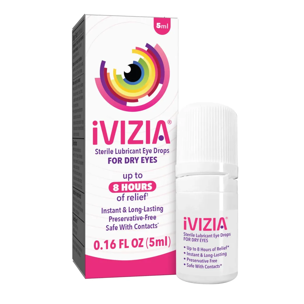 iVIZIA Sterile Lubricant Eye Drops for Dry Eyes, Preservative-Free, Moisturizing, Dry Eye Relief, Contact Lens Friendly, 0.16 fl oz Bottle Packaging May Vary iVIZIA Sterile Lubricant Eye Drops for Dry Eyes, Preservative-Free, Moisturizing, Dry Eye Relief, Contact Lens Friendly, 0.16 fl oz Bottle Packaging May Vary