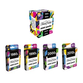 GAMES (EXCL. MONOPOLY) Trivial Pursuit Mini Packs Multipack, Fun Trivia Questions for Adults and Teens Ages 16+, Includes 4 Game Featuring 4 Decades GAMES (EXCL. MONOPOLY) Trivial Pursuit Mini Packs Multipack, Fun Trivia Questions for Adults and Teens Ages 16+, Includes 4 Game Featuring 4 Decades