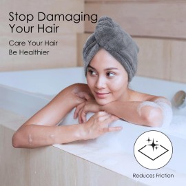 TENSTARS 5 Pack Thicken Microfiber Hair Towel Wrap for Women - Elastic Loop Design - 320GSM Coral Velvet - Quick Dry Hair Turban - 11x28 Inch (Grey+Pink+Brown+FrozenBlue+FrozenBerry) TENSTARS 5 Pack Thicken Microfiber Hair Towel Wrap for Women - Elastic Loop Design - 320GSM Coral Velvet - Quick Dry Hair Turban - 11x28 Inch (Grey+Pink+Brown+FrozenBlue+FrozenBerry)