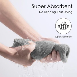 TENSTARS 5 Pack Thicken Microfiber Hair Towel Wrap for Women - Elastic Loop Design - 320GSM Coral Velvet - Quick Dry Hair Turban - 11x28 Inch (Grey+Pink+Brown+FrozenBlue+FrozenBerry) TENSTARS 5 Pack Thicken Microfiber Hair Towel Wrap for Women - Elastic Loop Design - 320GSM Coral Velvet - Quick Dry Hair Turban - 11x28 Inch (Grey+Pink+Brown+FrozenBlue+FrozenBerry)