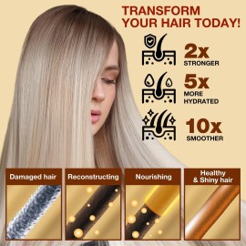 Hair Mask for Damaged Hair - Keratin Treatment for Hair Growth & Hydration - Deep Conditioning Collagen Mask with Protein, Coconut, Jojoba & Avocado Oil - Split Ends Repair & Color-Safe Hair Mask for Damaged Hair - Keratin Treatment for Hair Growth & Hydration - Deep Conditioning Collagen Mask with Protein, Coconut, Jojoba & Avocado Oil - Split Ends Repair & Color-Safe