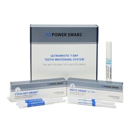 Power Swabs - 7 Day Professional Teeth Whitening Kit - for at Home Use - Easy 5 Minute Teeth Whitening - Dentist Formulated Teeth Whitening Swabs to Remove Stains Power Swabs - 7 Day Professional Teeth Whitening Kit - for at Home Use - Easy 5 Minute Teeth Whitening - Dentist Formulated Teeth Whitening Swabs to Remove Stains