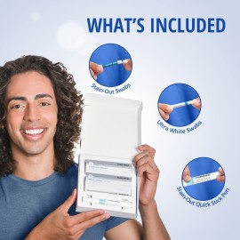 Power Swabs - 7 Day Professional Teeth Whitening Kit - for at Home Use - Easy 5 Minute Teeth Whitening - Dentist Formulated Teeth Whitening Swabs to Remove Stains Power Swabs - 7 Day Professional Teeth Whitening Kit - for at Home Use - Easy 5 Minute Teeth Whitening - Dentist Formulated Teeth Whitening Swabs to Remove Stains