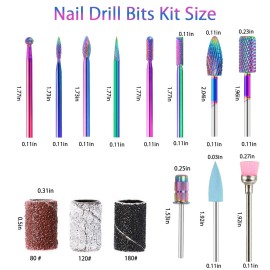 BQAN Nail Drill Bits, 10Pcs 3/32 in Carbide Professional Drill Bit Set for Nail Tech, Remove Acrylic Gel Nails, Manicure with 75Pcs File Sanding Bands (80120180 Grits) BQAN Nail Drill Bits, 10Pcs 3/32 in Carbide Professional Drill Bit Set for Nail Tech, Remove Acrylic Gel Nails, Manicure with 75Pcs File Sanding Bands (80120180 Grits)