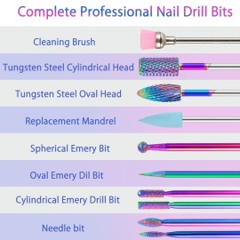 BQAN Nail Drill Bits, 10Pcs 3/32 in Carbide Professional Drill Bit Set for Nail Tech, Remove Acrylic Gel Nails, Manicure with 75Pcs File Sanding Bands (80120180 Grits) BQAN Nail Drill Bits, 10Pcs 3/32 in Carbide Professional Drill Bit Set for Nail Tech, Remove Acrylic Gel Nails, Manicure with 75Pcs File Sanding Bands (80120180 Grits)