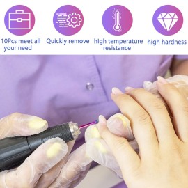 BQAN Nail Drill Bits, 10Pcs 3/32 in Carbide Professional Drill Bit Set for Nail Tech, Remove Acrylic Gel Nails, Manicure with 75Pcs File Sanding Bands (80120180 Grits) BQAN Nail Drill Bits, 10Pcs 3/32 in Carbide Professional Drill Bit Set for Nail Tech, Remove Acrylic Gel Nails, Manicure with 75Pcs File Sanding Bands (80120180 Grits)