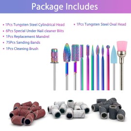 BQAN Nail Drill Bits, 10Pcs 3/32 in Carbide Professional Drill Bit Set for Nail Tech, Remove Acrylic Gel Nails, Manicure with 75Pcs File Sanding Bands (80120180 Grits) BQAN Nail Drill Bits, 10Pcs 3/32 in Carbide Professional Drill Bit Set for Nail Tech, Remove Acrylic Gel Nails, Manicure with 75Pcs File Sanding Bands (80120180 Grits)