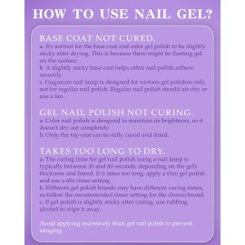 UV LED Nail Lamp, Gugusure Upgrade 180W Nail Dryer for Gel Polish with LCD Display, Auto Sensor and 4 Timer Settings, Professional Curing Lamp Light with 42 Beads for Salon and Home