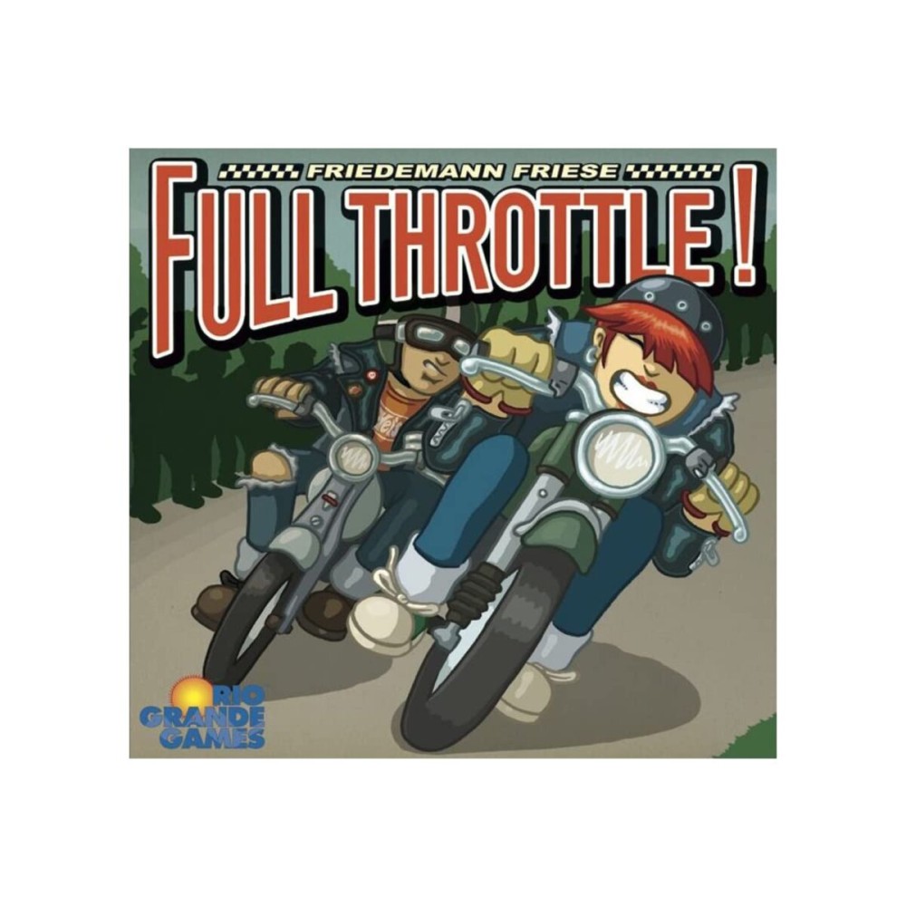 Rio Grande Games: Full Throttle - Moped Racing Betting Card Drafting Boardgame, 2-6 Players, Ages 14+, 30-60 Min, Multicolor Rio Grande Games: Full Throttle - Moped Racing Betting Card Drafting Boardgame, 2-6 Players, Ages 14+, 30-60 Min, Multicolor