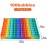 DK-SIMINA Large P0pp with Numbers, Rainbow Square Dimples Fidgett Ttoy 100 Bubble Math Toy Learning Tool for Teachers to Make Various Math Operations (1-100 Numbers)